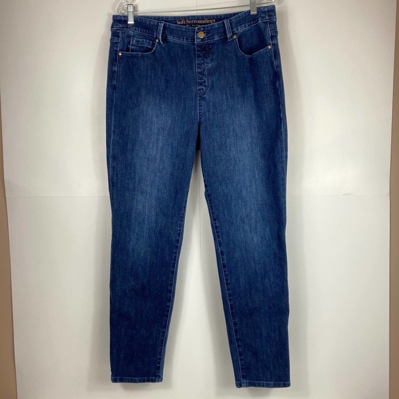 Soft Surroundings Skinny High Waist Jeans Sz L - Picture 1 of 7